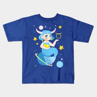 Taurus Mermaid Kids T-Shirt